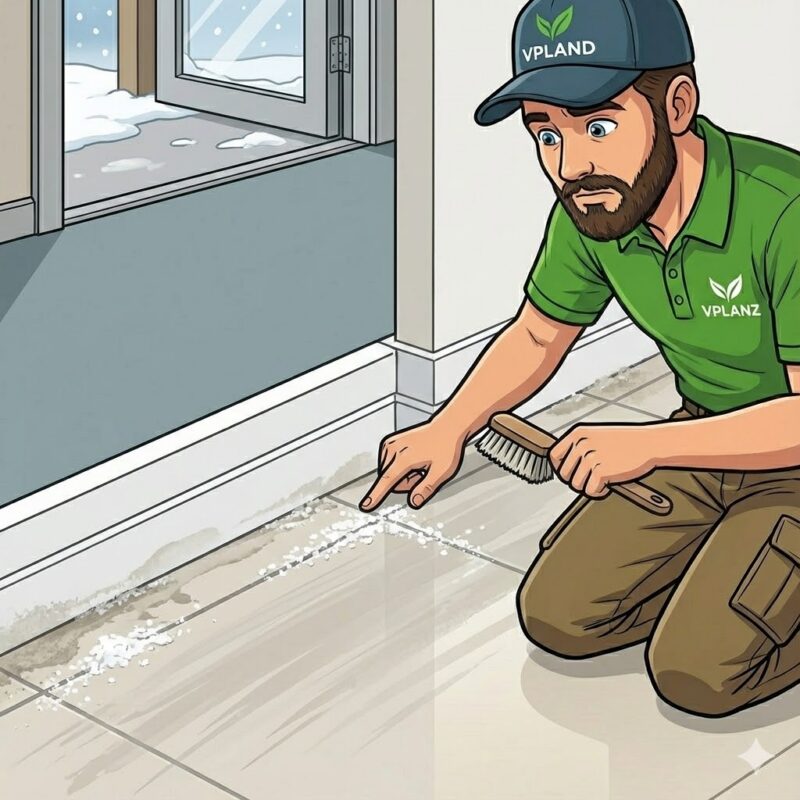 Salzfilm zieht Feuchtigkeit an und verteilt Schmutz